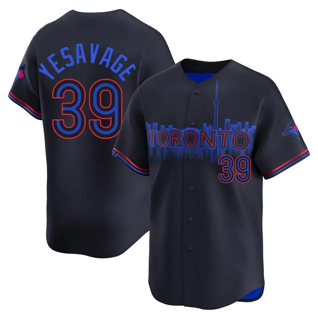 T.Blue Jays #39 Trey Yesavage Player Black City Connect Limited Jdoa Stitched Jerseys