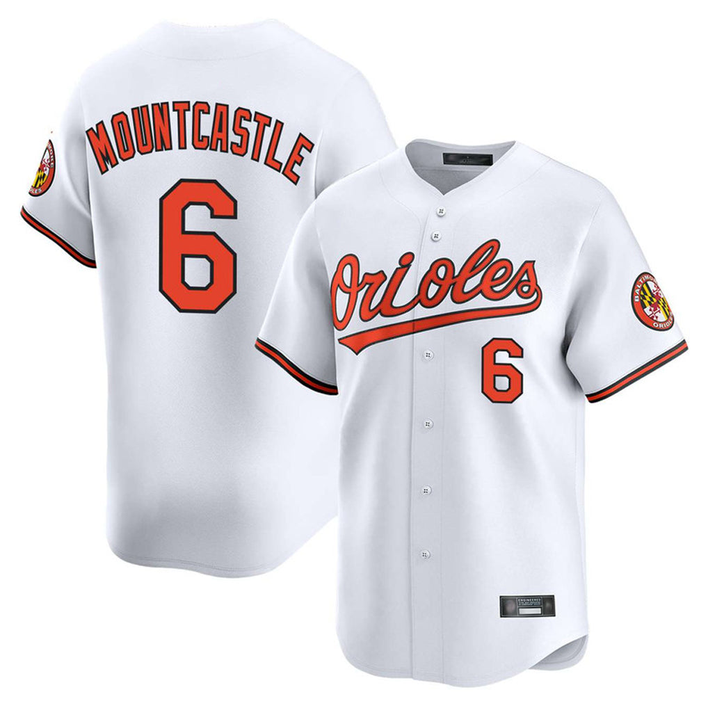 B.Orioles #6 Ryan Mountcastle Player White Limited Home Game Jdoa Stitched Jerseys