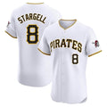 P.Pirates #8 Willie Stargell Player White Home Limited Elite Jdoa Stitched Jerseys