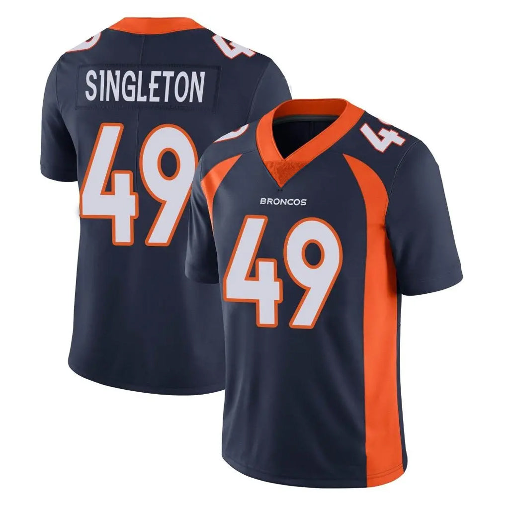D.Broncos #49 Alex Singleton Player Navy Vapor Untouchable Limited Game Jdoa Stitched Jerseys