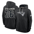 NE.Patriots #38 Rhamondre Stevenson Player 2026 Black Logo Pullover Hoodies Limited Game Jdoa Stitched Jerseys