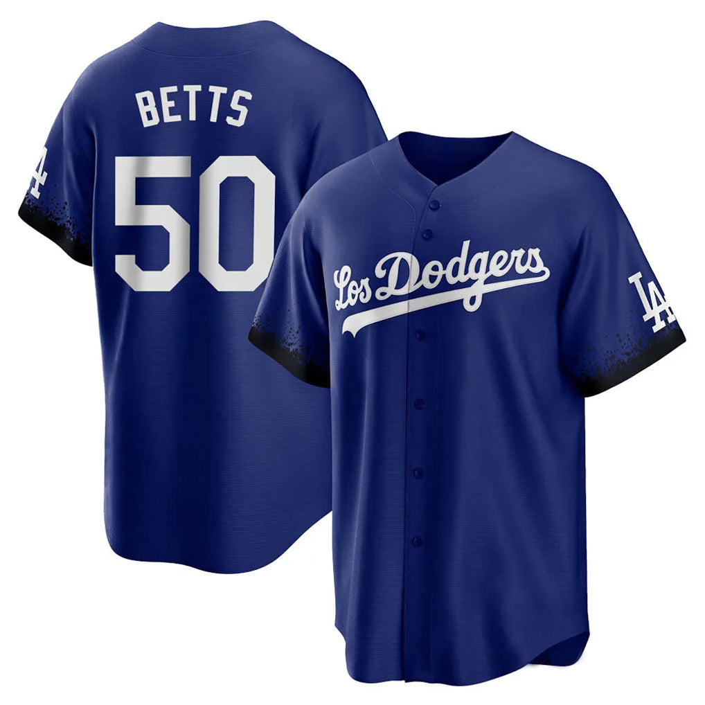 LA.Dodgers #50 Mookie Betts Player Royal City Connect Home Game Jdoa Stitched Jerseys