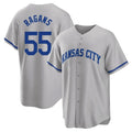 KC.Royals #55 Cole Ragans Player Gray Game Home Jdoa Stitched Jerseys