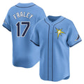 T.Bay Rays #17 Jake Fraley Player Light Blue Home Limited Jdoa Stitched Jerseys