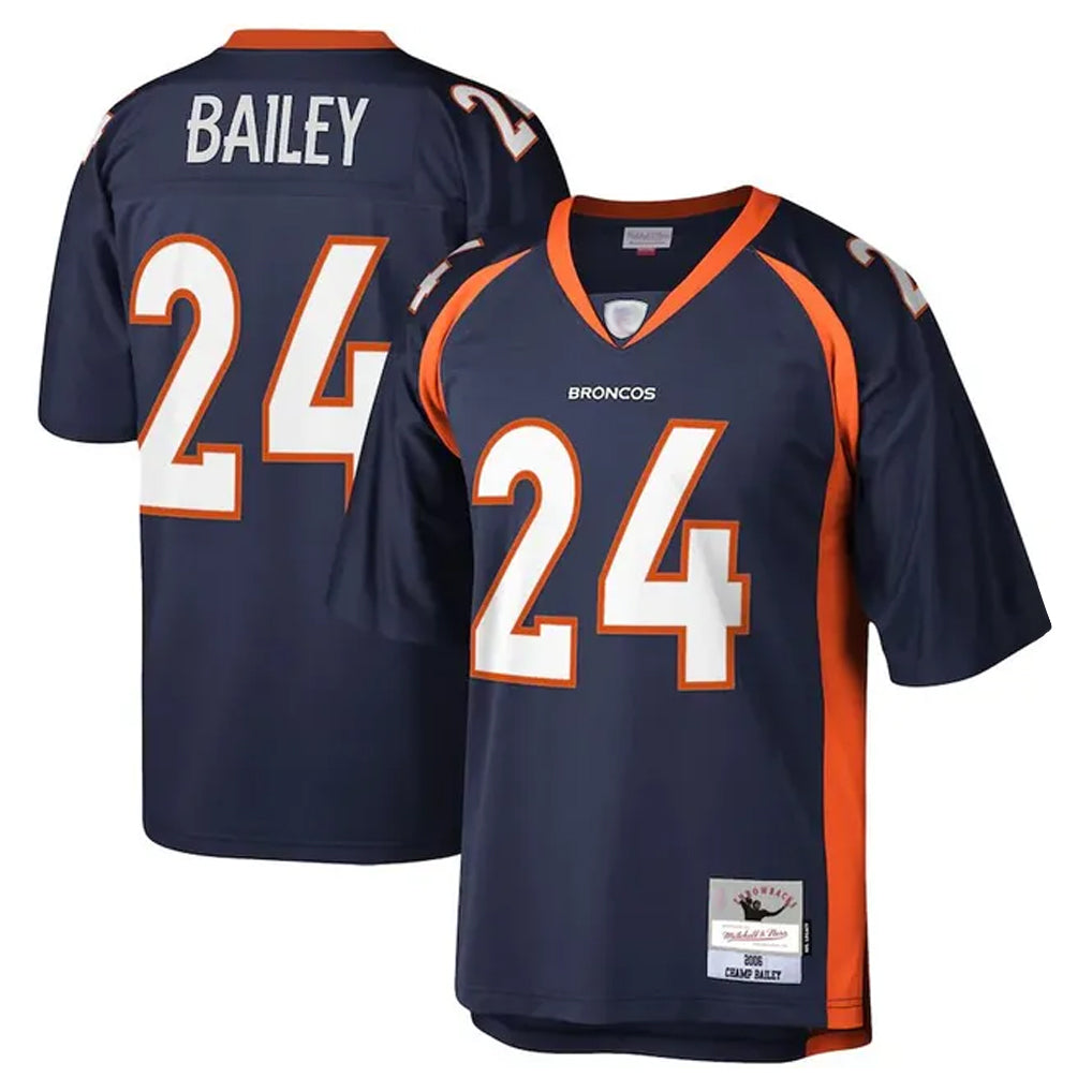 D.Broncos #24 Champ Bailey Player Navy Mitchell & Ness 2006 Legacy Limited Game Jdoa Stitched Jerseys