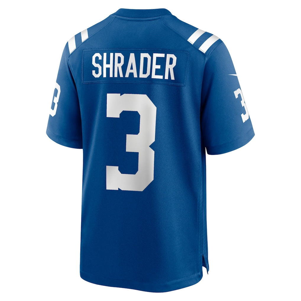 Jdoa IN.Colts #3 Spencer Shrader Royal Team Game Jersey