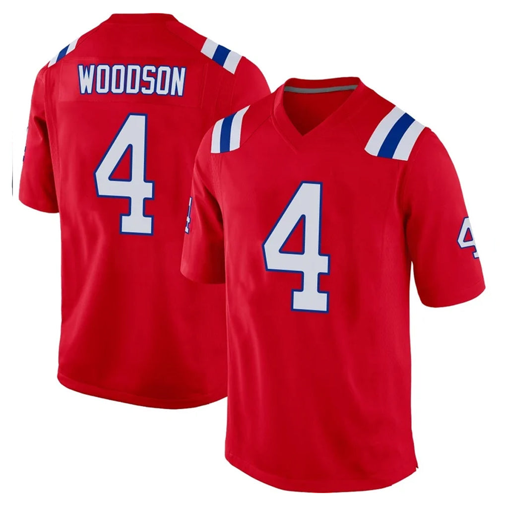 NE.Patriots #4 Craig Woodson Player Red Home Game Jdoa Stitched Jerseys