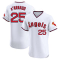 LA.Angels #25 Travis d'Arnaud Player White T-shirt Home Limited Elite Jdoa Stitched Jerseys
