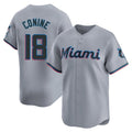 M.Marlins #18 Griffin Conine Player Gray Home Limited Jdoa Stitched Jerseys