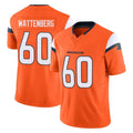 D.Broncos #60 Luke Wattenberg Player Orange Vapor F.U.S.E. Limited Home Game Jdoa Stitched Jerseys