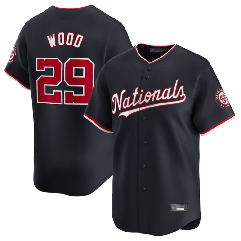 W.Nationals #29 James Wood Player Navy Limited Jdoa Stitched Jerseys