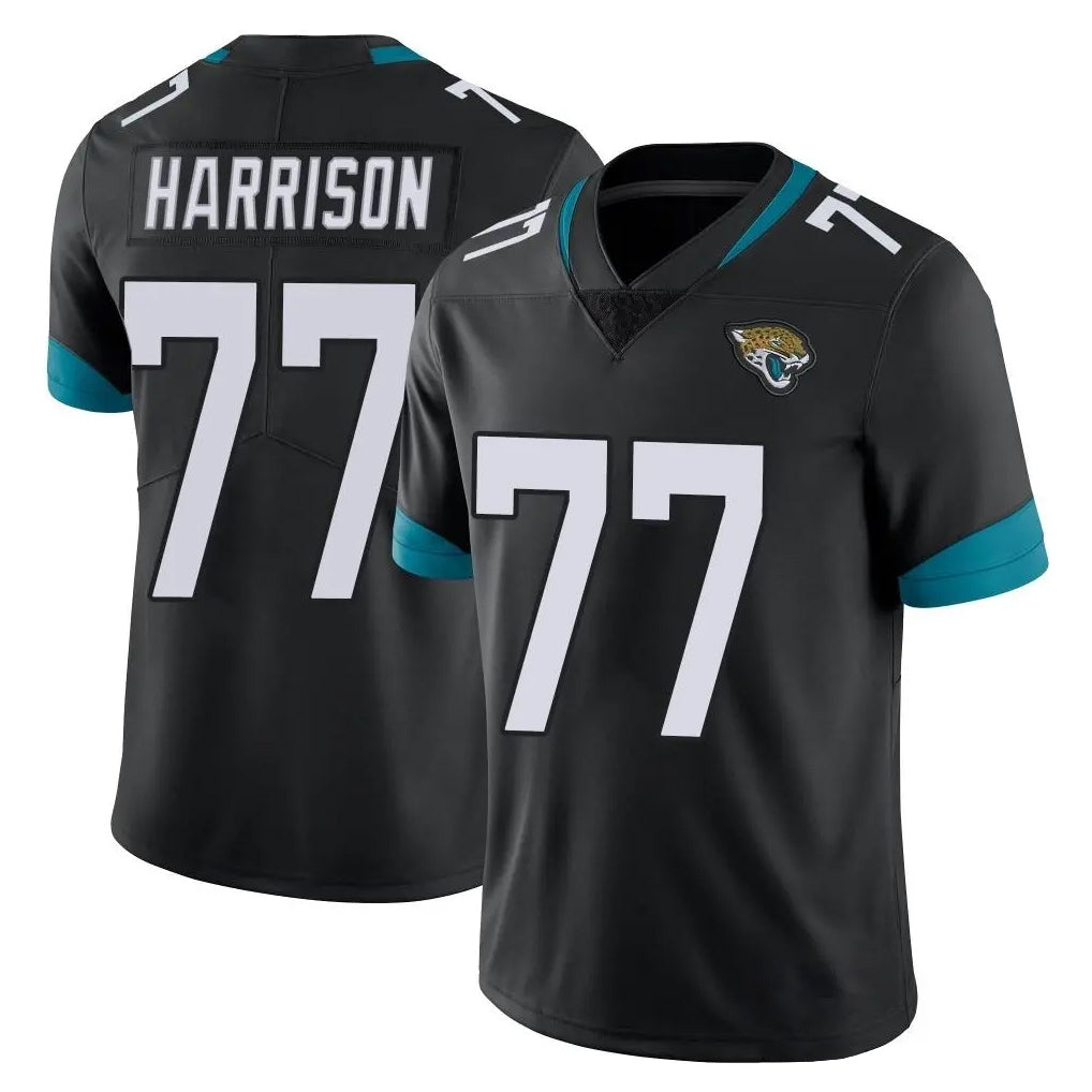 J.Jaguars #77 Anton Harrison Player Black Vapor Untouchable Limited Home Game Jdoa Stitched Jerseys