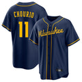 M.Brewers #11 Jackson Chourio Player Navy Home Game Jdoa Stitched Jerseys