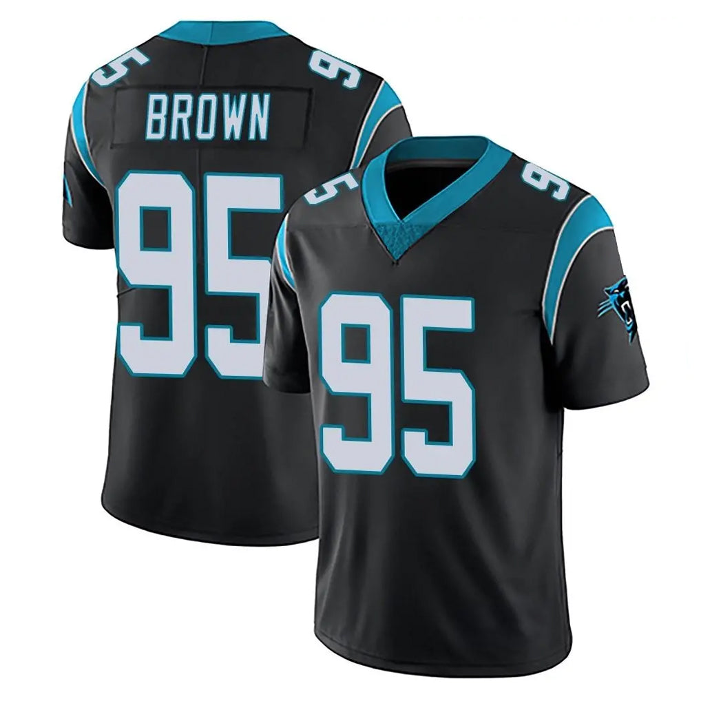 C.Panthers #95 Derrick Brown Player Black Vapor Untouchable Limited Game Jdoa Stitched Jerseys