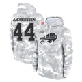 B.Bills #44 Joe Andreessen Player Arctic Camo Salute to Service Hoodies Limited Jdoa Stitched Jerseys