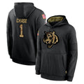 C.Bengals #1 Ja'Marr Chase Player Black Salute to Service Pullover Hoodies Limited Jdoa Stitched Jerseys