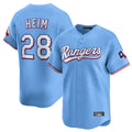 T.Rangers #28 Jonah Heim Player Light Blue Home Limited Jdoa Stitched Jerseys