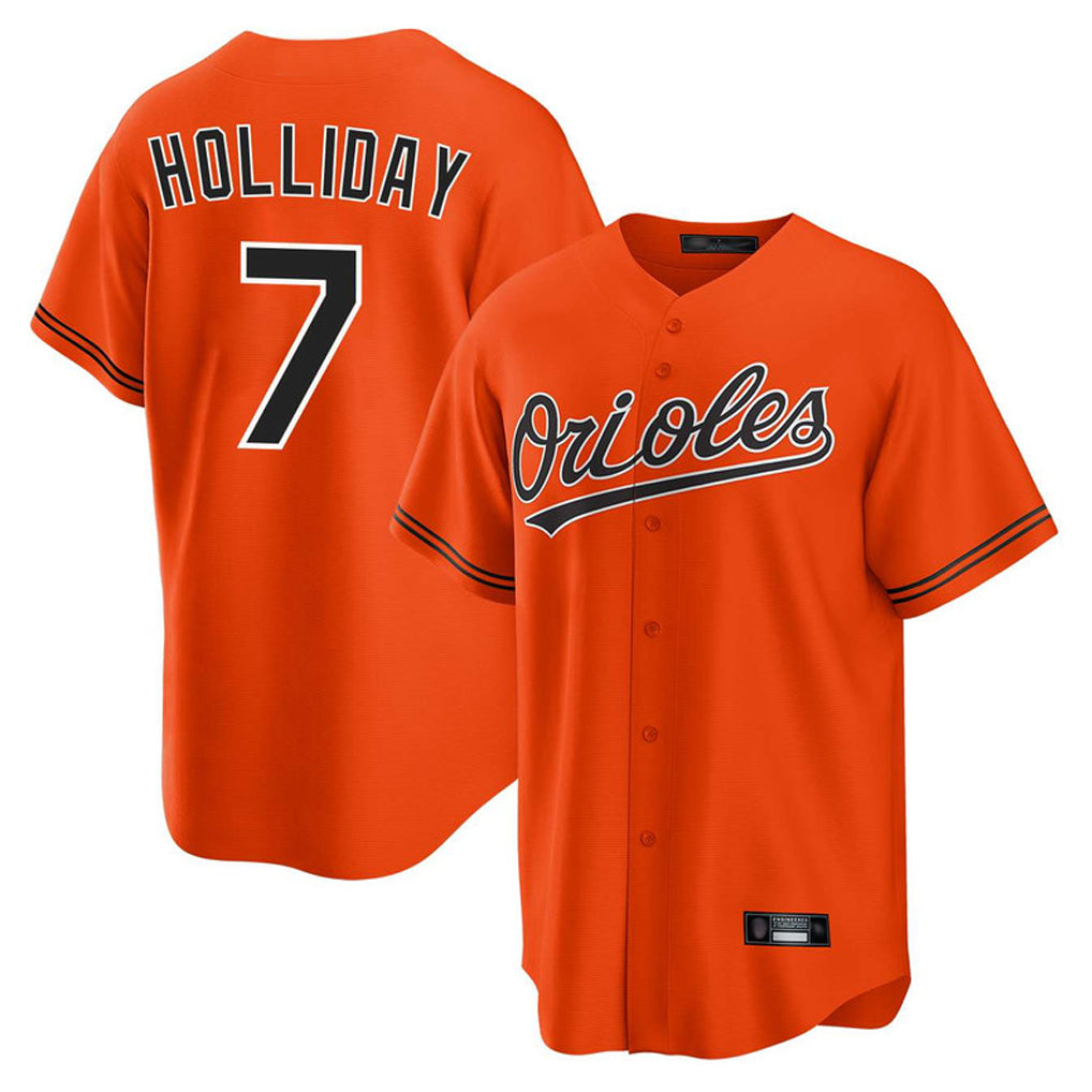 B.Orioles #7 Jackson Holliday Player Orange Home Game Jdoa Stitched Jerseys