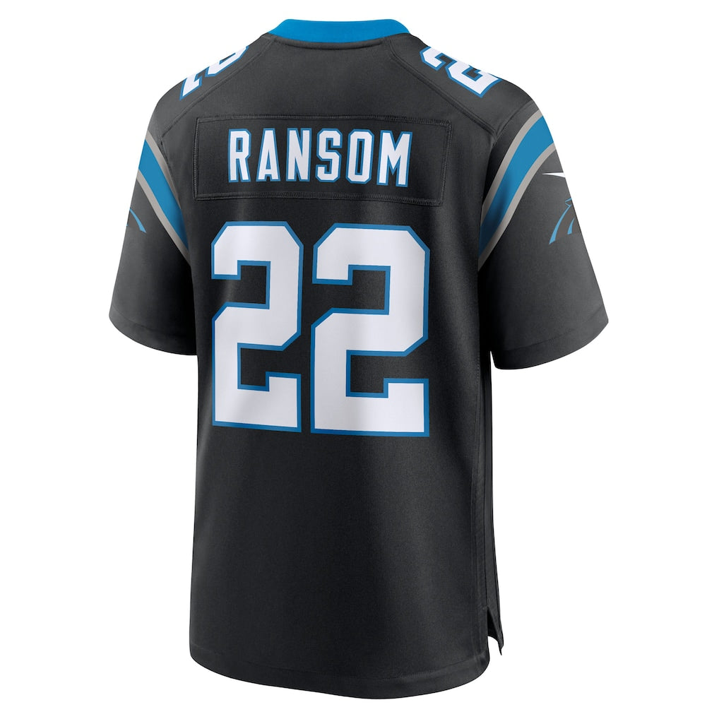 Jdoa C.Panthers #22 Lathan Ransom Black Team Game Jersey