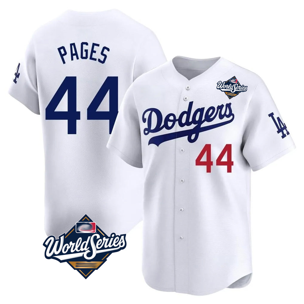 LA.Dodgers #44 Andy Pages Player White World Series Limited Home Jdoa Stitched Jerseys
