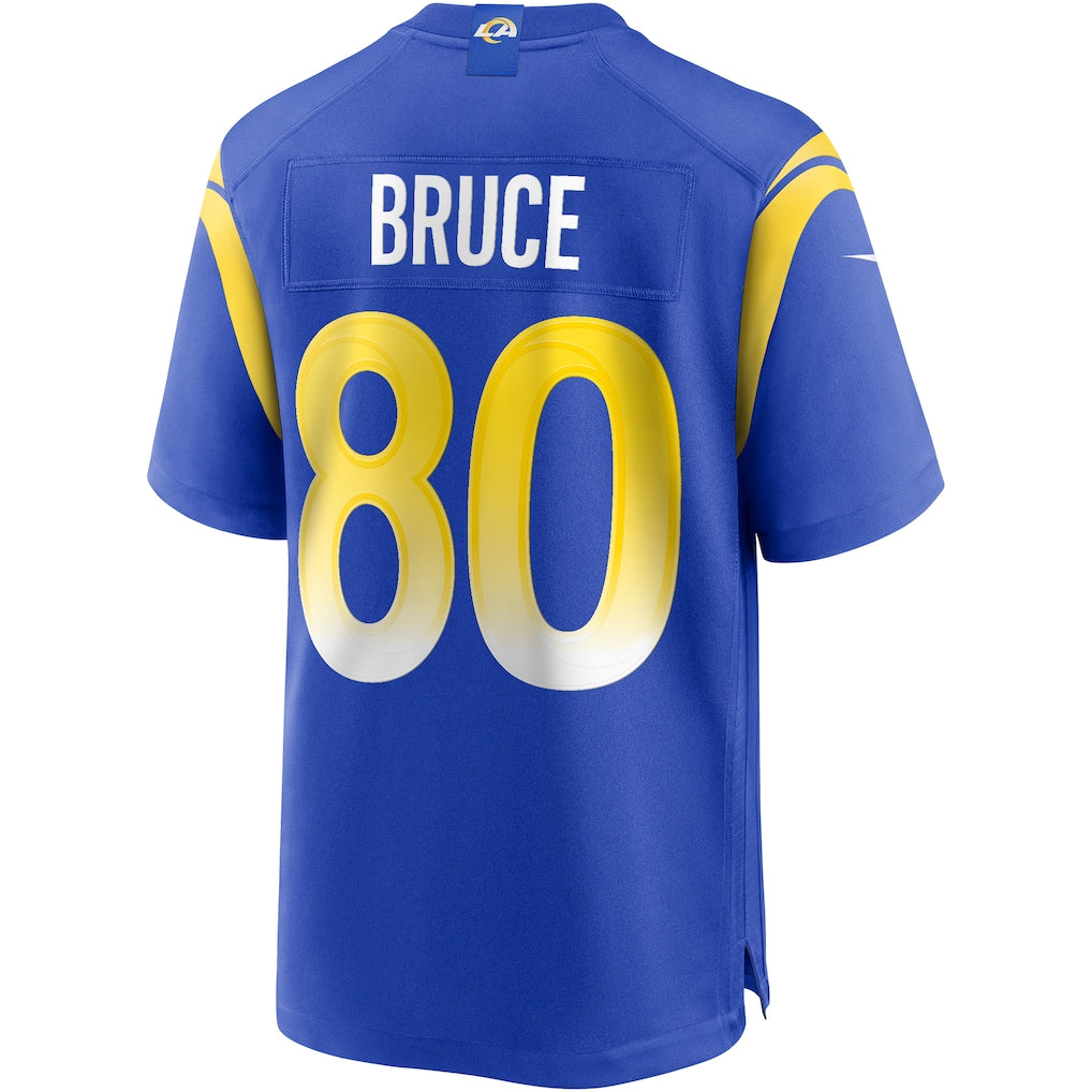 Jdoa LA.Rams #80 Isaac Bruce Royal Game Retired Player Jersey