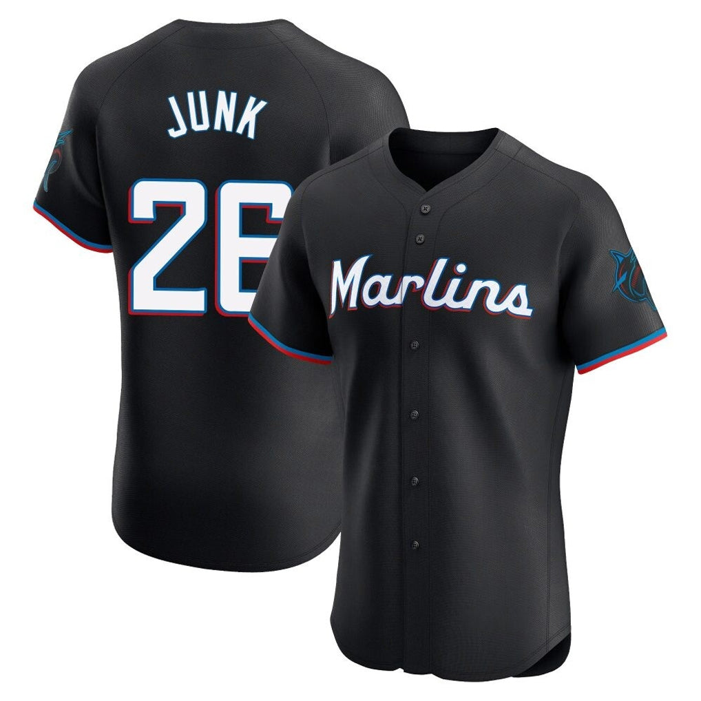 M.Marlins #26 Janson Junk Player Black Vapor Home Limited Elite Jdoa Stitched Jerseys