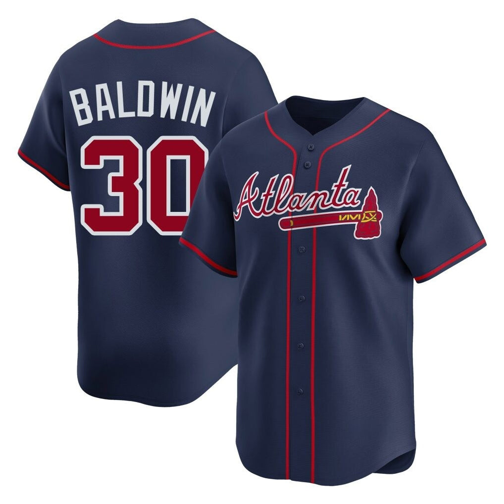A.Braves #30 Drake Baldwin Player Navy Limited Home Game Jdoa Stitched Jerseys