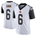 C.Bengals #6 Brian Cook Player White Color Rush Vapor Untouchable Limted Home Game Jdoa Stitched Jerseys