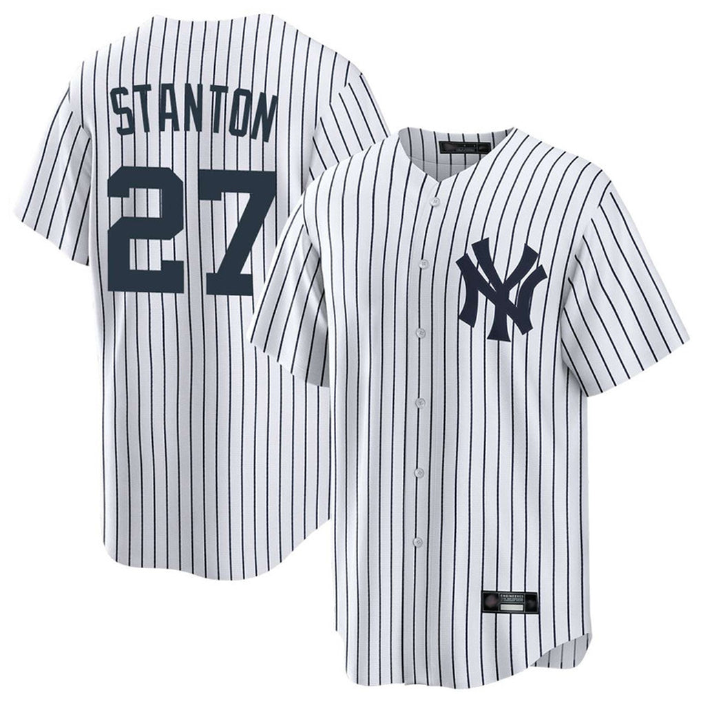 NY.Yankees #27 Giancarlo Stanton Player White Game Home Jdoa Stitched Jerseys