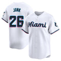 M.Marlins #26 Janson Junk Player White  Home Limited Jdoa Stitched Jerseys