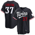 M.Twins #37 Victor Caratini Player Navy Home Game Jdoa Stitched Jerseys