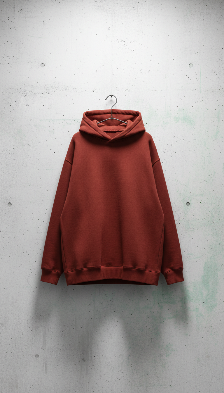 Statement Hooded Jacket Brick Red