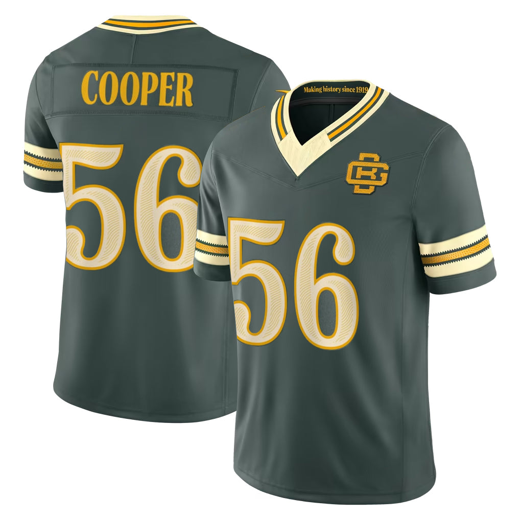 GB.Packers #56 Edgerrin Cooper Player Green Limited 2026 Rivalries Collection Home Game Jdoa Stitched Jerseys