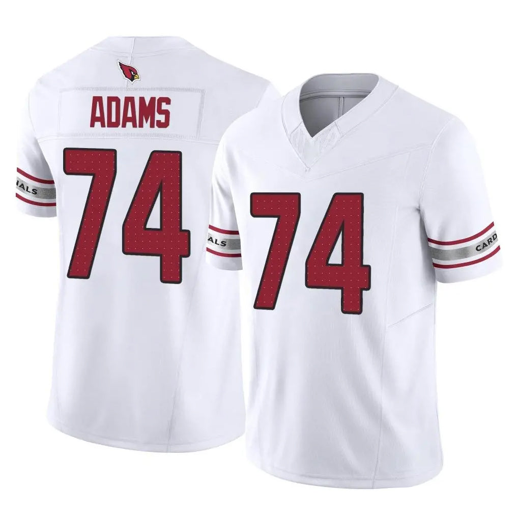 A.Cardinals #74 Isaiah Adams Player White Vapor F.U.S.E. Limited Home Game Jdoa Stitched Jerseys