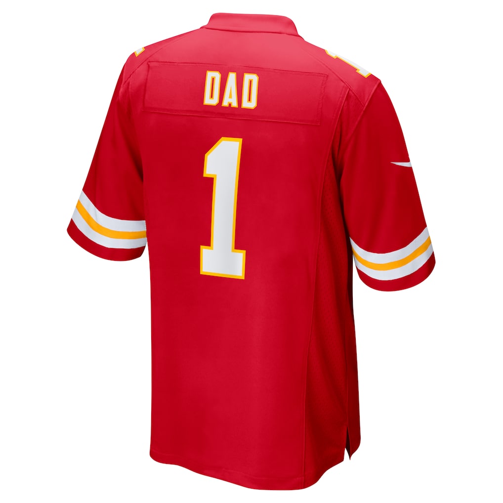 Jdoa KC.Chiefs #1 Dad Red Game Jersey
