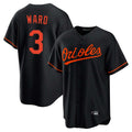 B.Orioles #3 Taylor Ward Player Black Home Game Jdoa Stitched Jerseys