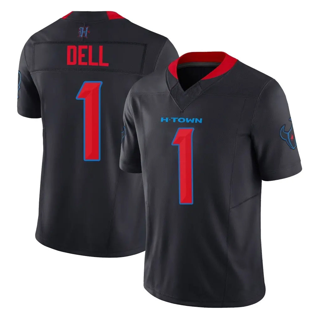 H.Texans #1 Tank Dell Player Navy Limited 2nd Alternate Vapor F.U.S.E. Home Game Jdoa Stitched Jerseys