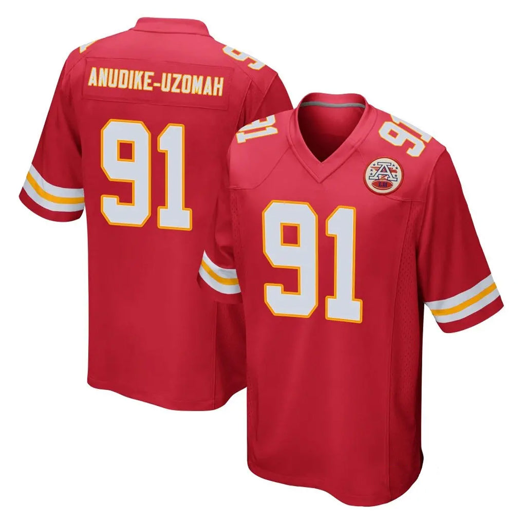 KC.Chiefs #91 Felix Anudike-Uzomah Player Red Home Game Stitched Jerseys