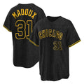 C.Cubs #31 Greg Maddux Player Black Snake Skin City Game Jdoa Stitched Jerseys