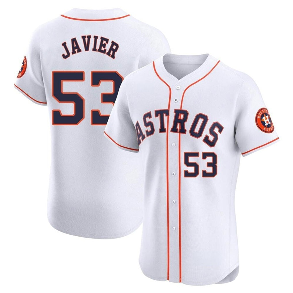 H.Astros #53 Cristian Javier Player White Limited Elite Home Jdoa Stitched Jerseys