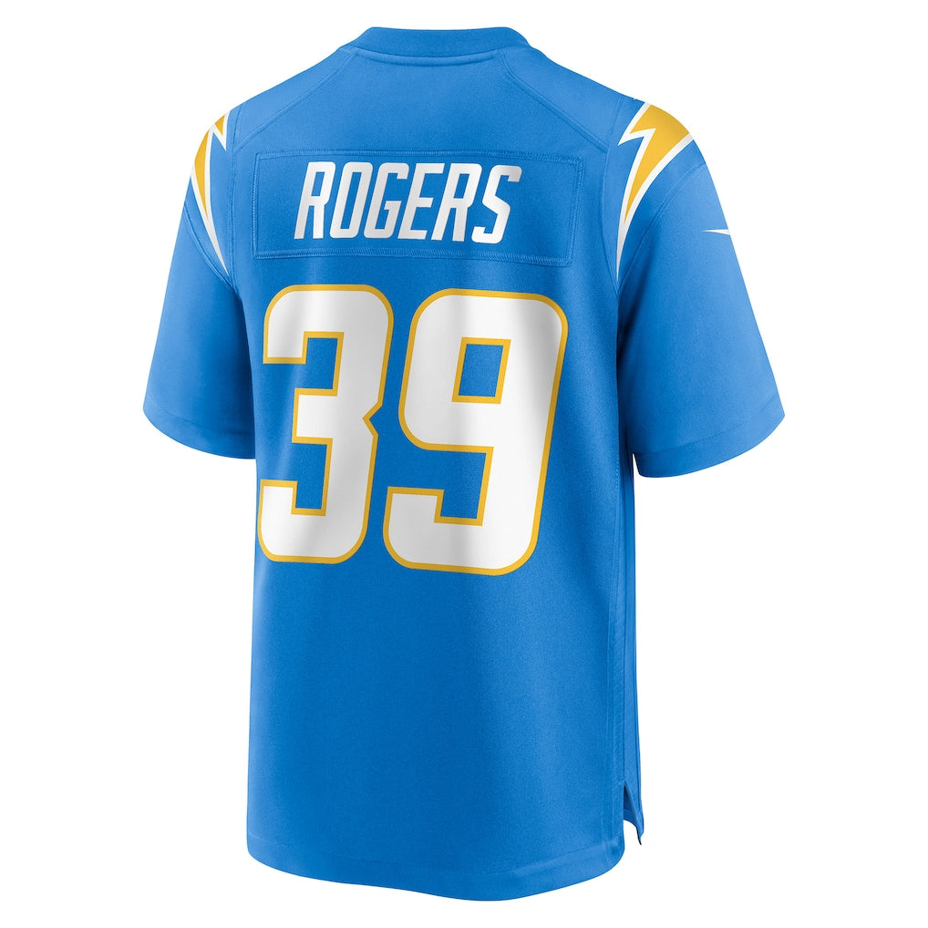 Jdoa LA.Chargers #39 Eric Rogers Powder Blue Team Game Jersey