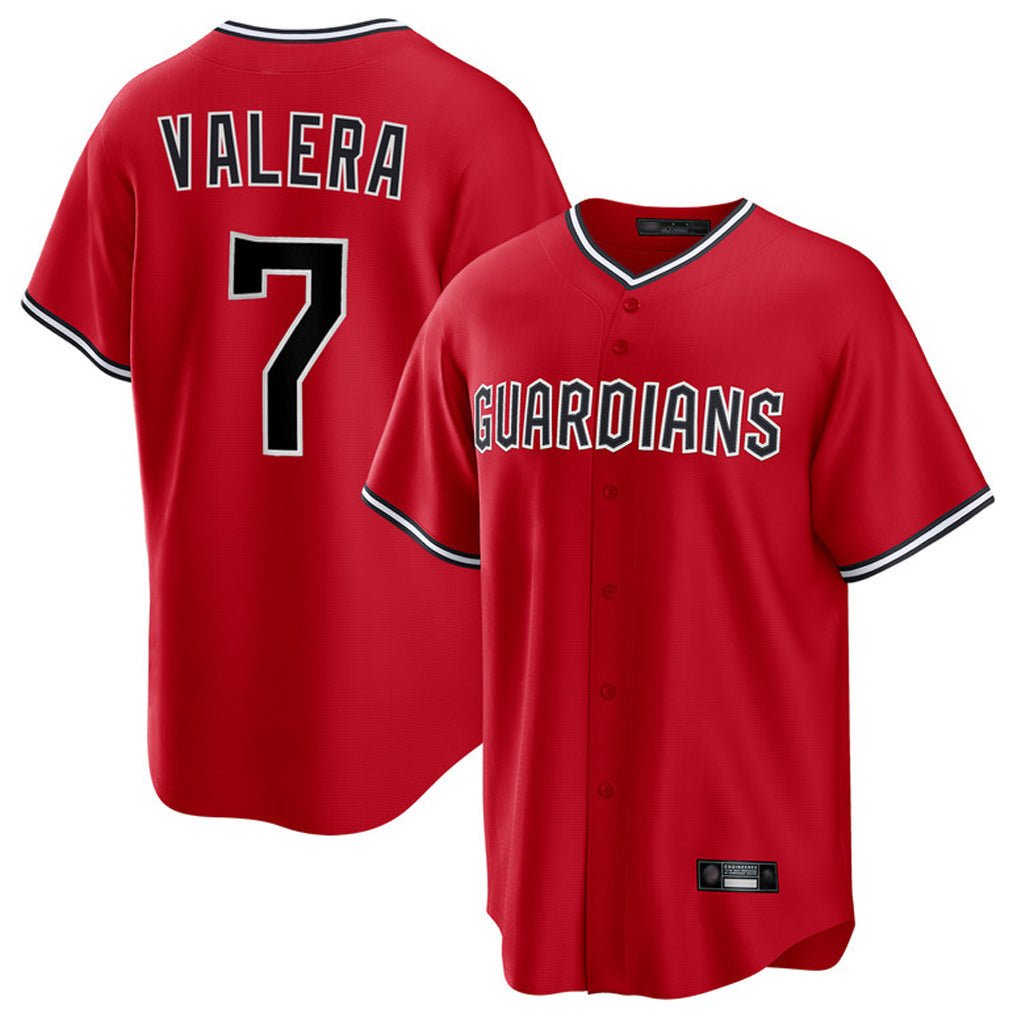 C.Guardians #7 George Valera Player Red Home Game Jdoa Stitched Jerseys