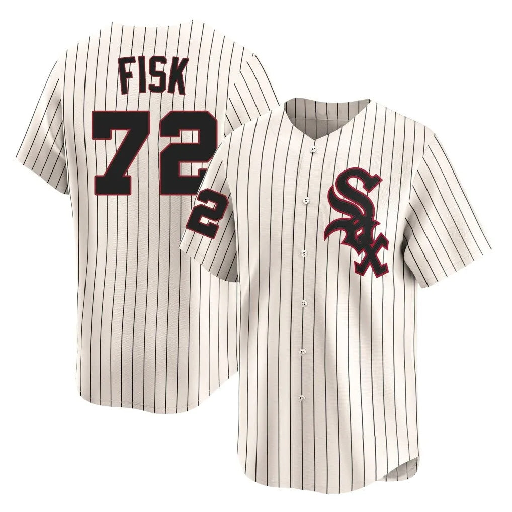 C.White Sox #72 Carlton Fisk Player Cream Cooperstown Collection Limited Home Jdoa Stitched Jerseys