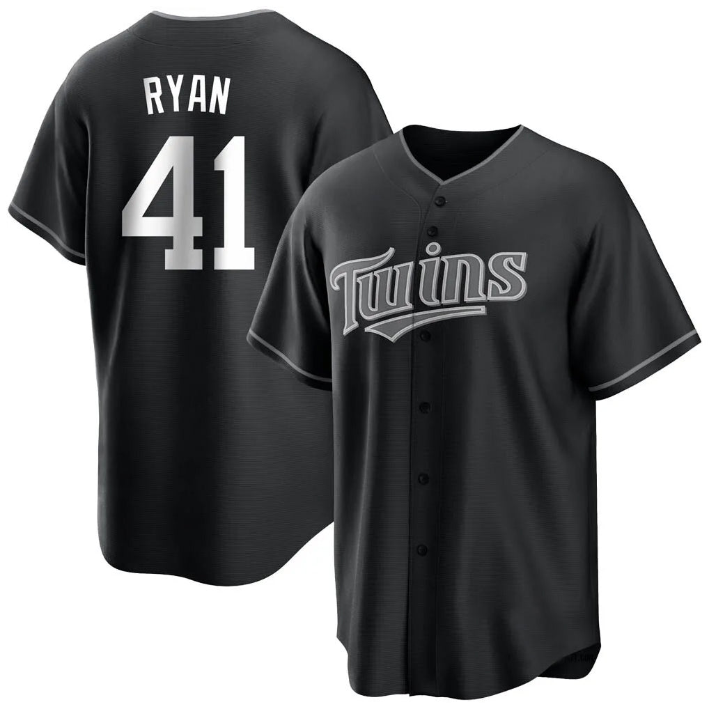 M.Twins #41 Joe Ryan Player Black Home Game Jdoa Stitched Jerseys