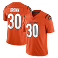 C.Bengals #30 Chase Brown Player Orange Vapor Untouchable Limited Home Game Jdoa Stitched Jerseys