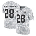 C.Browns #28 Emmanuel McNeil-Warren Player Arctic Camo Salute to Service Limited Home Game Jdoa Stitched Jerseys