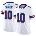 B.Bills #10 Khalil Shakir Player Vapor F.U.S.E. Limited White Jdoa Stitched Jerseys