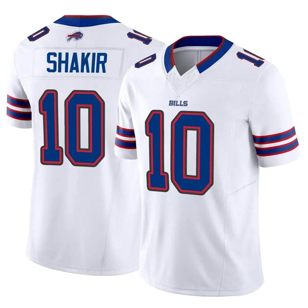 B.Bills #10 Khalil Shakir Player Vapor F.U.S.E. Limited White Jdoa Stitched Jerseys