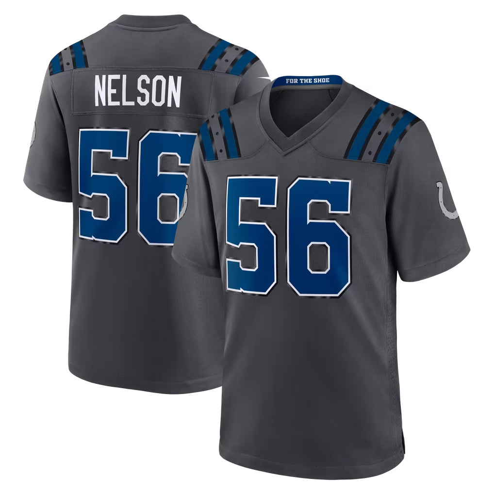 IN.Colts #56 Quenton Nelson Player Anthracite 2026 Rivalries Collection Home Game Hdoa Stitched Jerseys