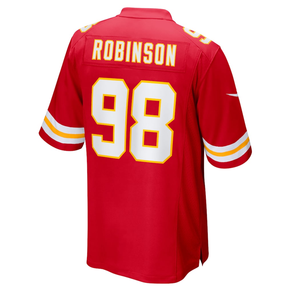 Jdoa KC.Chiefs #98 Janarius Robinson Red Team Game Jersey